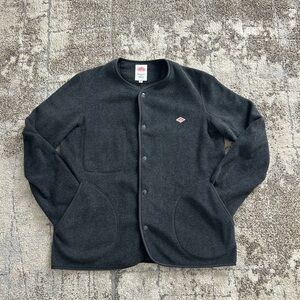 Danton France Men’s Fleece Snap Jacket – Charcoal Gray – Size 40 (M/L)